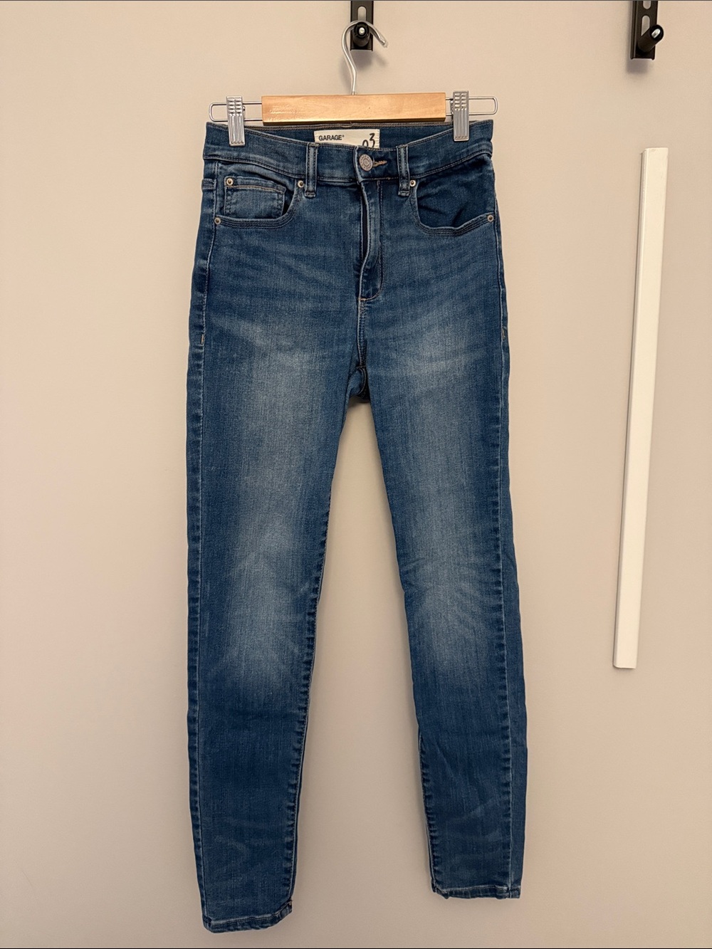 Garage Slim Dark Blue Skinny Jeans
